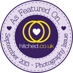 As featured on hitched.co.uk - September 2013 Photography issue
